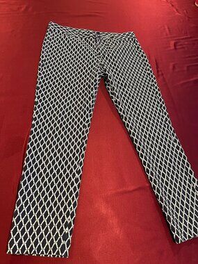 GAP Slim City Blue and White Capri Pants Size 8